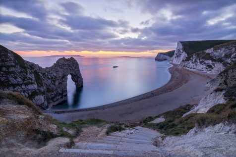 Durdle Door au coucher du soleil © David Briard