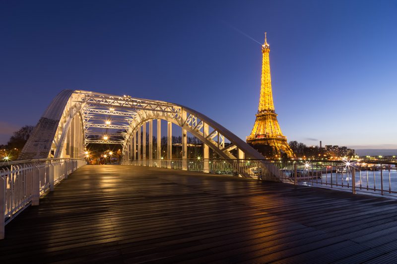 La Tour Eiffel depuis la passerelle Debilly © David Briard