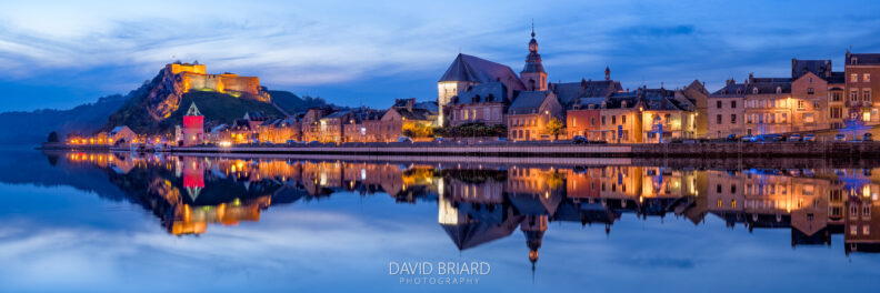 Panoramic View of Givet at Blue Hour © David Briard