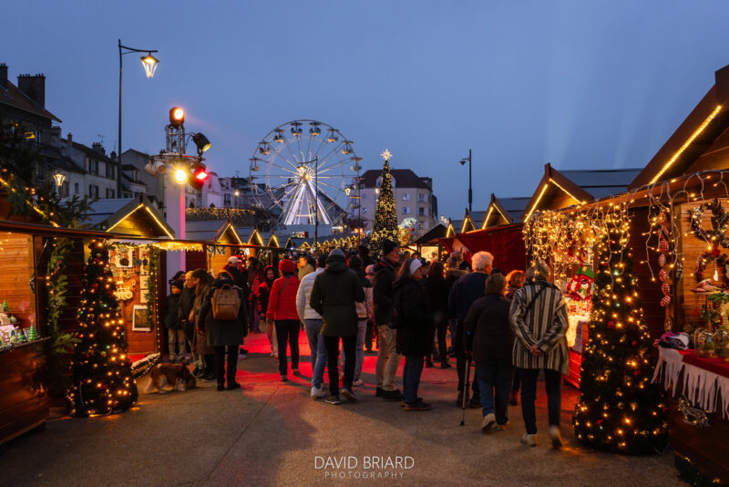Evening at Lagny-sur-Marne Christmas Market with Ferris Wheel © David Briard
